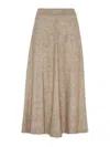 Brunello Cucinelli Wool And Cashmere-blend Midi Skirt In Beige