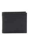 Brunello Cucinelli Black Bi-fold Cardholder In Leather Men In Black
