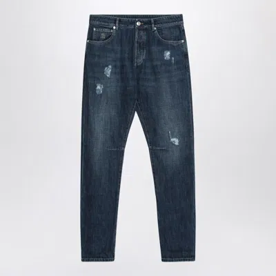 BRUNELLO CUCINELLI BRUNELLO CUCINELLI WASHED JEANS WITH RIPS