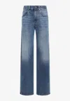 Brunello Cucinelli High-rise Straight Jeans In Blue