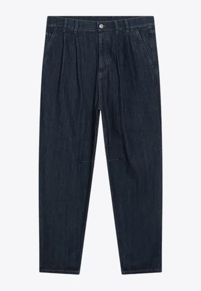Brunello Cucinelli Washed Slim-leg Jeans In Blue