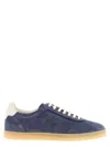 Brunello Cucinelli Leather-trimmed Suede Sneakers In Blue