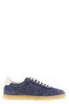 Brunello Cucinelli Men Light Blue Washed Suede Sneakers In Blue