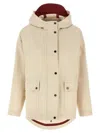 Brunello Cucinelli Water Repellent Jacket Casual Jackets And Parka Beige In Beige