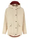 Brunello Cucinelli Water Repellent Jacket Casual Jackets And Parka Beige In Beige