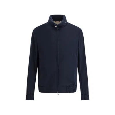BRUNELLO CUCINELLI WATER-REPELLENT JACKET WITH REMOVABLE HOOD