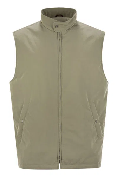 BRUNELLO CUCINELLI BRUNELLO CUCINELLI WATER-REPELLENT MICROFIBRE WAISTCOAT WITH THERMORE® PADDING