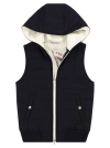 BRUNELLO CUCINELLI WATER-REPELLENT NYLON SLEEVELESS DOWN JACKET WITH HOOD