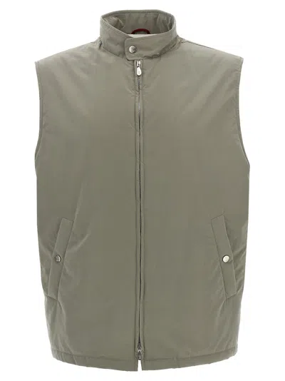 Brunello Cucinelli Water-repellent Vest Gilet In Gray