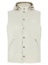 Brunello Cucinelli Hooded Lightweight Waistcoat In White