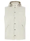 Brunello Cucinelli Hooded Lightweight Waistcoat In White