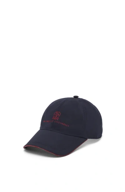 Brunello Cucinelli Water-resistant Baseball Cap In Blue