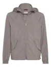 Brunello Cucinelli Water Resistant Blouson Jacket In Brown