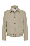 Brunello Cucinelli Men's Khaki Green Bomber Jacket In Khaki