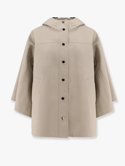 BRUNELLO CUCINELLI WATER-RESISTANT BONDED COTTON POPLIN HOODED JACKET WITH HEAT-BONDED SEAMS
