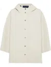 Brunello Cucinelli Women Water-resistant Bonded Cotton Poplin Hooded Outerwear Jacket In Beige