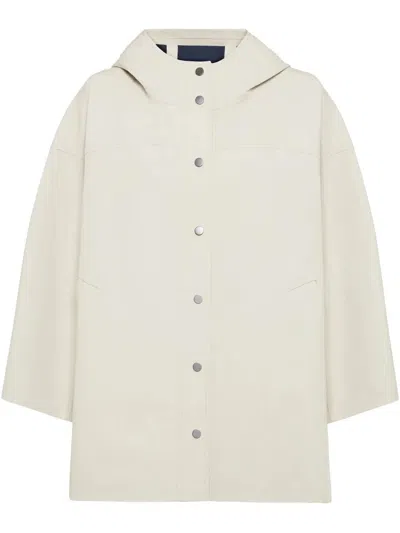 BRUNELLO CUCINELLI WATER-RESISTANT BONDED COTTON POPLIN HOODED OUTERWE