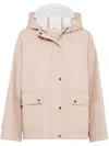 Brunello Cucinelli Water-resistant Canvas Jacket In Pink