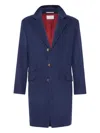 Brunello Cucinelli Men Water-resistant Coat In Blue