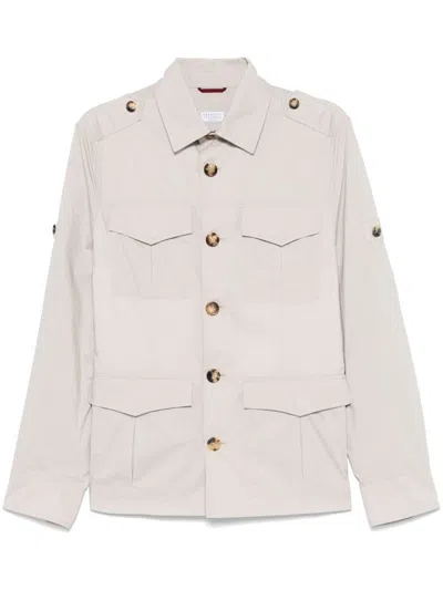 BRUNELLO CUCINELLI BRUNELLO CUCINELLI WATER RESISTANT COTTON BLEND JACKET