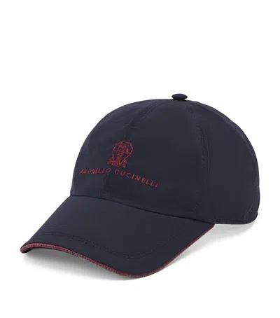 BRUNELLO CUCINELLI WATER-RESISTANT EMBROIDERED BASEBALL CAP