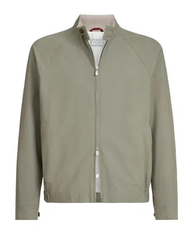 BRUNELLO CUCINELLI BRUNELLO CUCINELLI WATER-RESISTANT GABARDINE OUTERWEAR JACKET