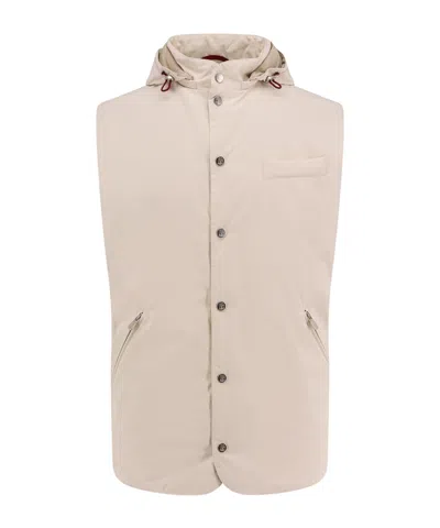 Brunello Cucinelli Water-resistant Gilet In Nude