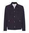 Brunello Cucinelli Men Waterproof Shirt Jacket In Blue