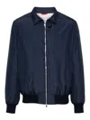 Brunello Cucinelli Water Resistant Jacket In Blue