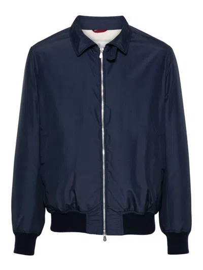 Brunello Cucinelli Water Resistant Jacket In Blue