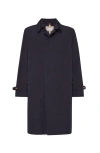 Brunello Cucinelli Water-resistant Microfiber Trench Coat In Azure