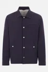 Brunello Cucinelli Men Waterproof Shirt Jacket In Blue