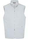 Brunello Cucinelli Men's Water Resistant Nylon Vest In Grey