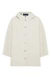 Brunello Cucinelli Women Water-resistant Bonded Cotton Poplin Hooded Outerwear Jacket In Cool Beige