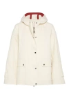Brunello Cucinelli Women's Hooded Canvas Waterproof Jacket In Panama