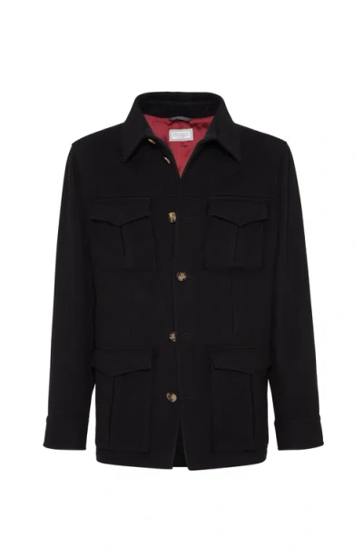 Brunello Cucinelli Water-resistant Safari Jacket In Black