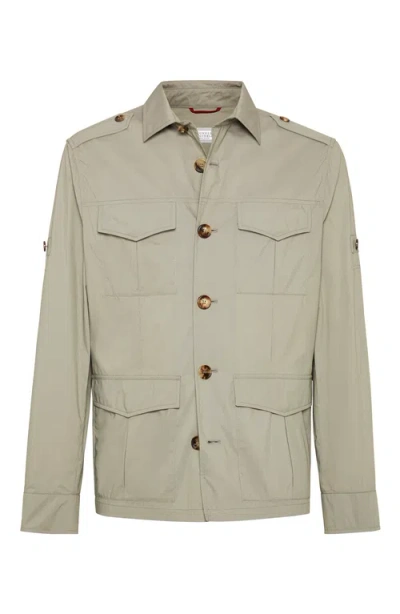 Brunello Cucinelli Water-resistant Safari Jacket In Green