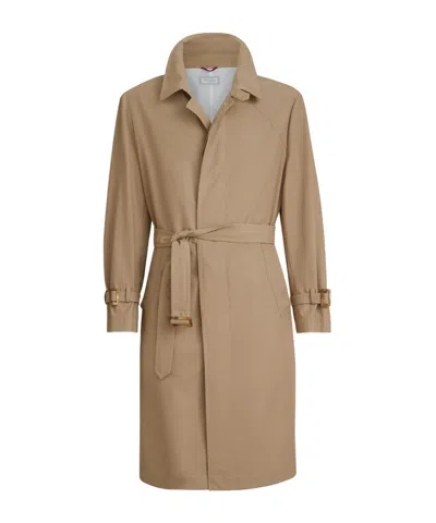 Brunello Cucinelli Water-resistant Techno Cotton Gabardine Outerwear In Brown