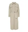 Brunello Cucinelli Trench Coat Belted Back Vent In Neutral