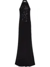 Brunello Cucinelli Sequin-embellished Halterneck Dress In Black
