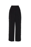 Brunello Cucinelli Crepe Waterfall-embroidery Relaxed Tailored Trouers In Black