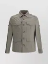 Brunello Cucinelli Waterproof Beige Techno Cotton Jacket In Grey