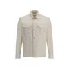 Brunello Cucinelli Men Shirt-style Outerwear Unlined In Water-repellent Microfibre With Heat Tapes