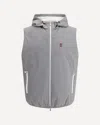 Brunello Cucinelli Functional And Stylish Quilted Waterproof Vest In Gray