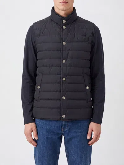 Brunello Cucinelli Water-repellent Nylon Padded Gilet With High Neck In Black