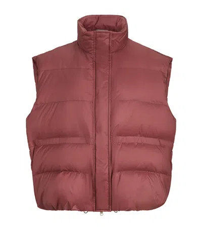 Brunello Cucinelli Water-resistant Monili-detail Gilet In Pink