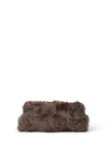 Brunello Cucinelli Wavy Shearling Essence Pouch Bag