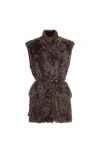 Brunello Cucinelli Shearling Belted Vest