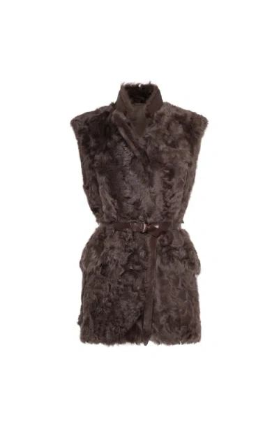 Brunello Cucinelli Wavy Shearling Vest