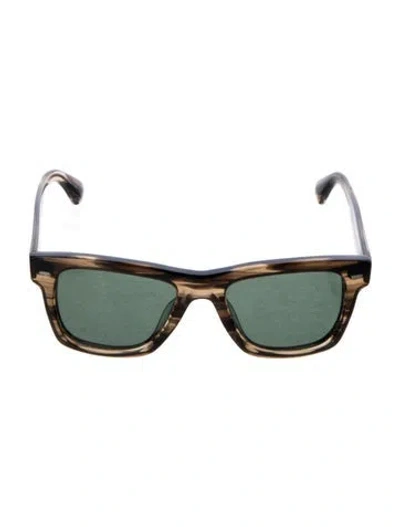 Pre-owned Brunello Cucinelli Wayfarer Mirrored Sunglasses In Brown